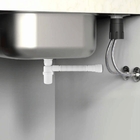 Sifão Sanfonado Com Copo 49cm Branco | Astra | Kit C/ 3 Un